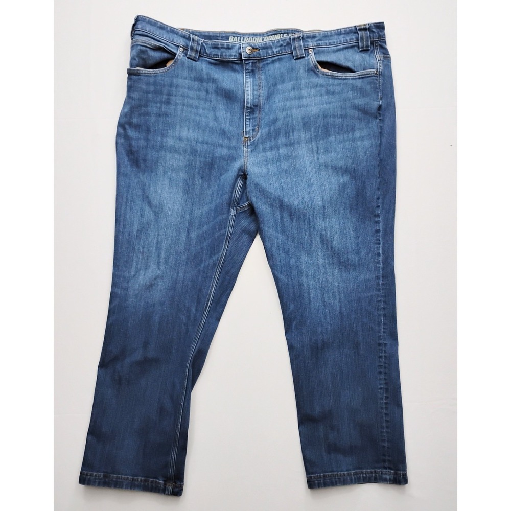 Duluth Trading Jeans Mens 46x30 Blue Ballroom Double Flex Relaxed Fit